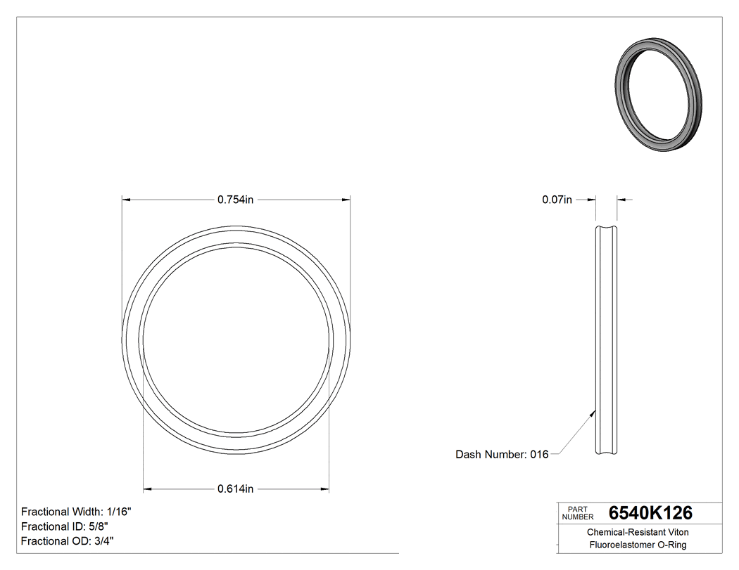 Technical drawing - 6540K126